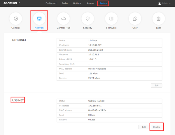 Настройка USB Net на Magewell Pro Convert IP to USB для устранения проблем с сетевым доступом после обновлений Windows