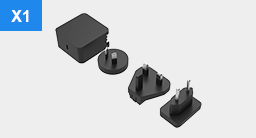 1x Universal power adapter