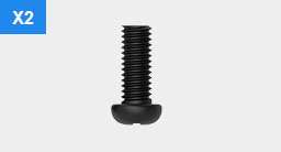 2x M4*12 Black Screws